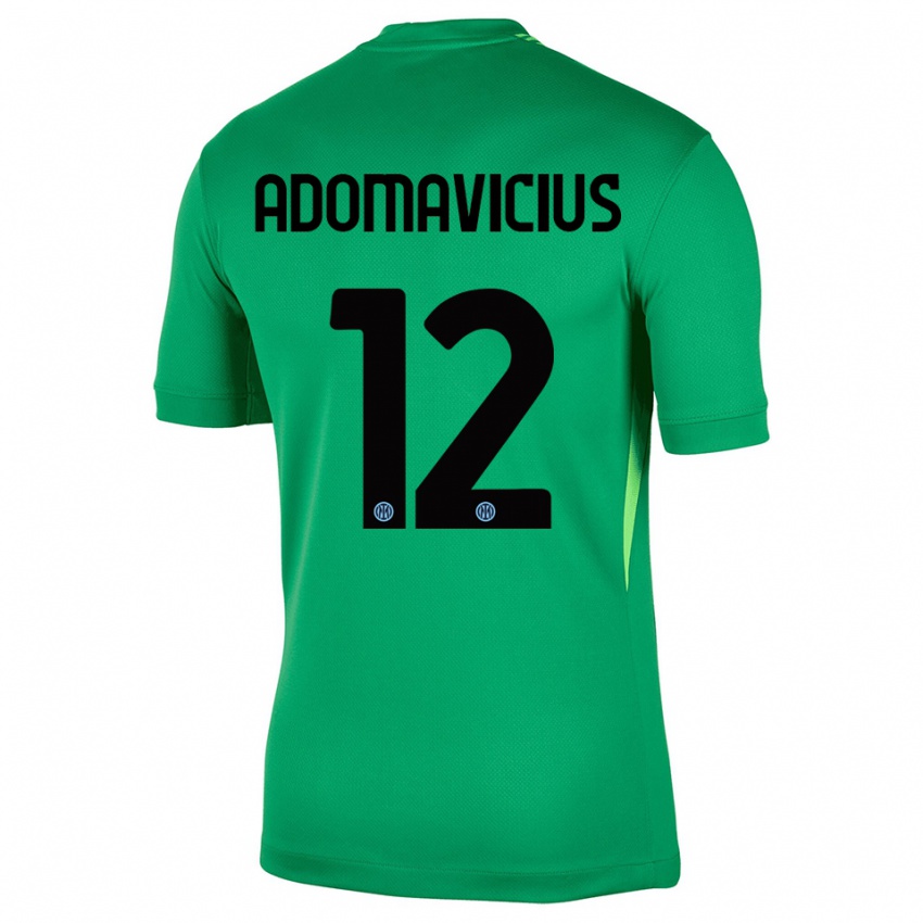 נשים הנריקאס אדומוויצ׳יוס #12 ירוק בהיר שחור חולצת שוער 2025/26 חולצה קצרה