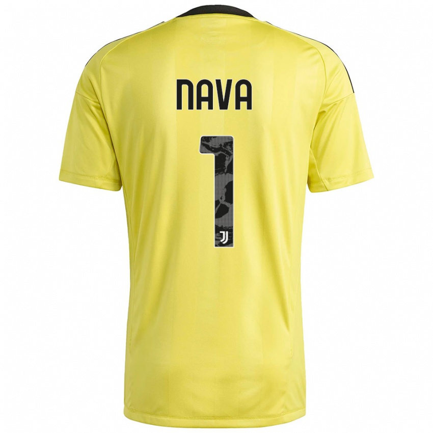 נשים סבסטיאנו נאוה #1 לבן צהוב חולצת שוער 2025/26 חולצה קצרה