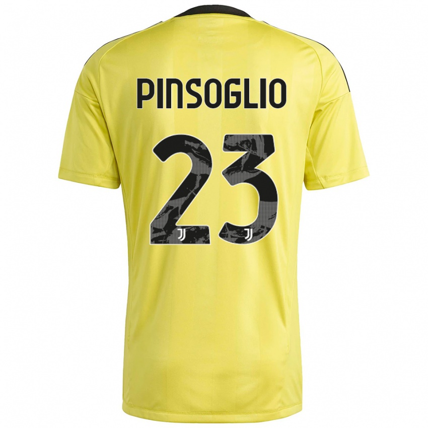 נשים קרלו פינסוליו #23 לבן צהוב חולצת שוער 2025/26 חולצה קצרה