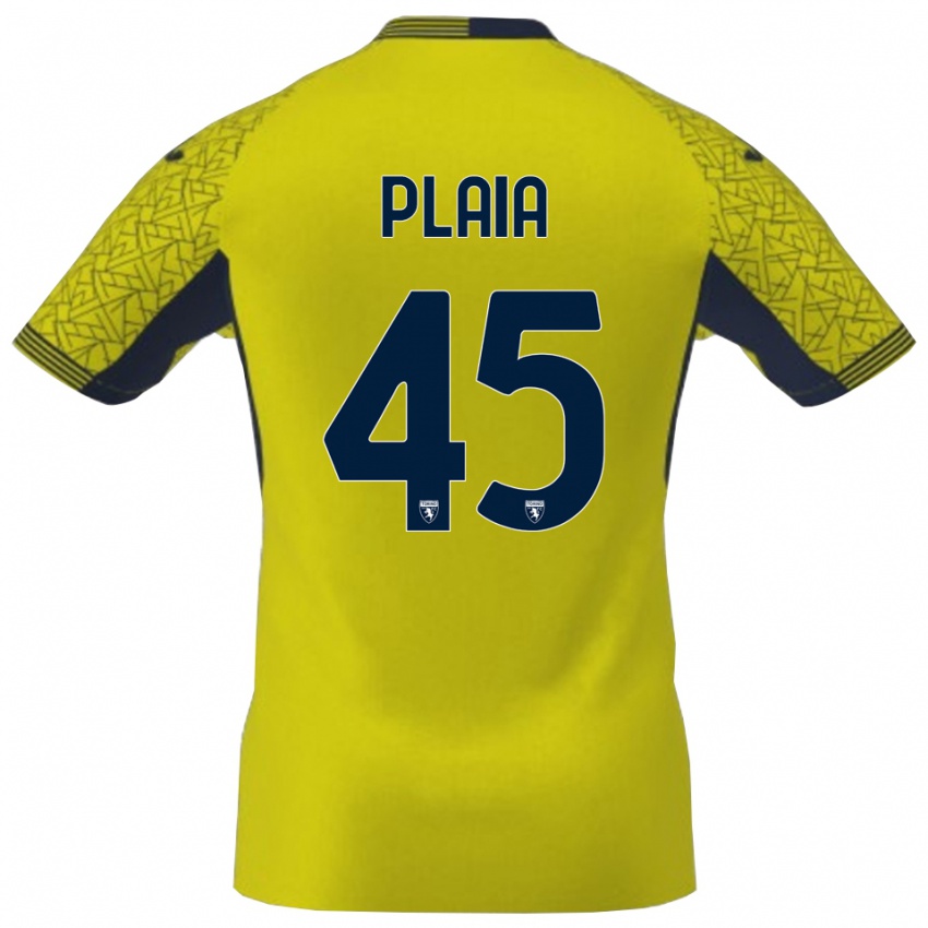 נשים פרנצ׳סקו סבריו פלאיה #45 שחור צהוב חולצת שוער 2025/26 חולצה קצרה