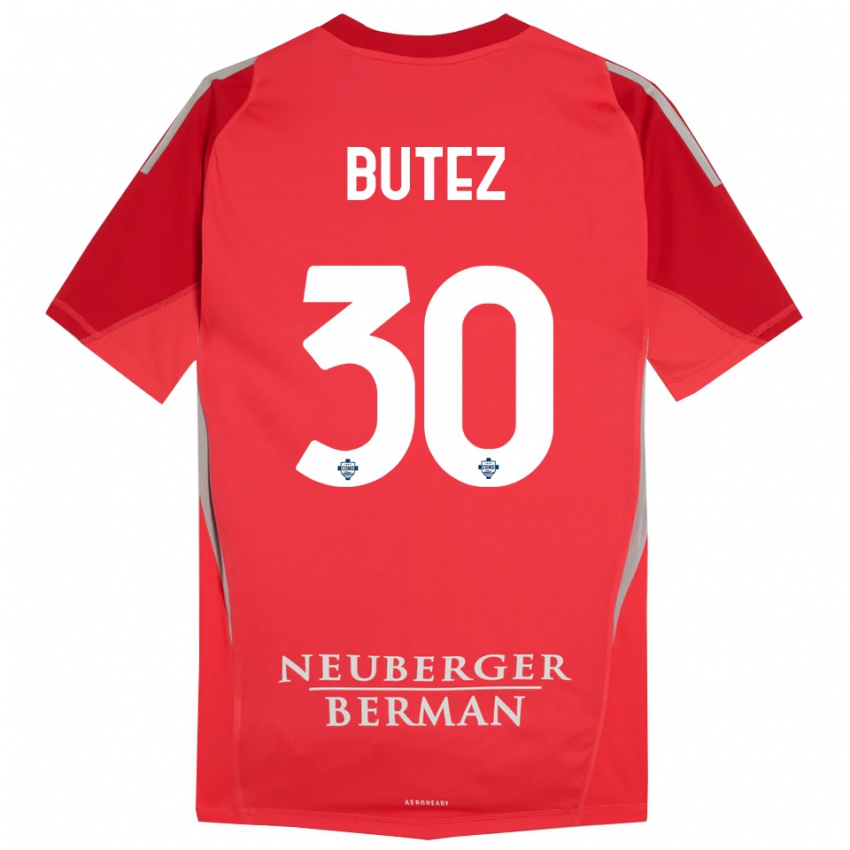 נשים ז'אן בוטז #30 אפור אדום חולצת שוער 2025/26 חולצה קצרה