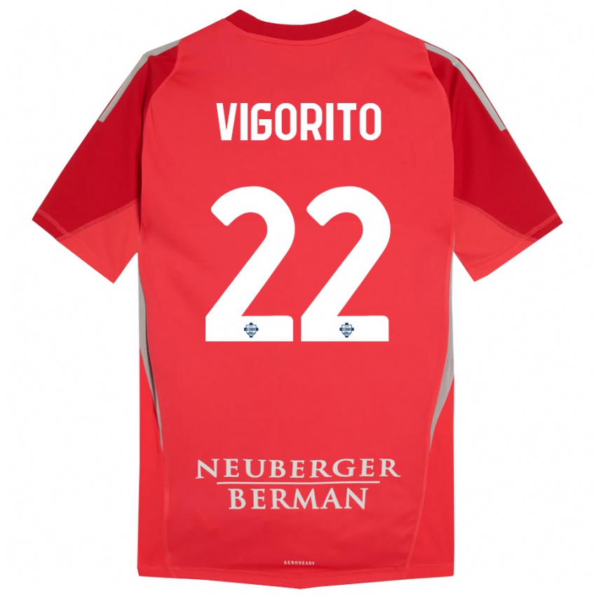 נשים מאורו ויגוריטו #22 אפור אדום חולצת שוער 2025/26 חולצה קצרה