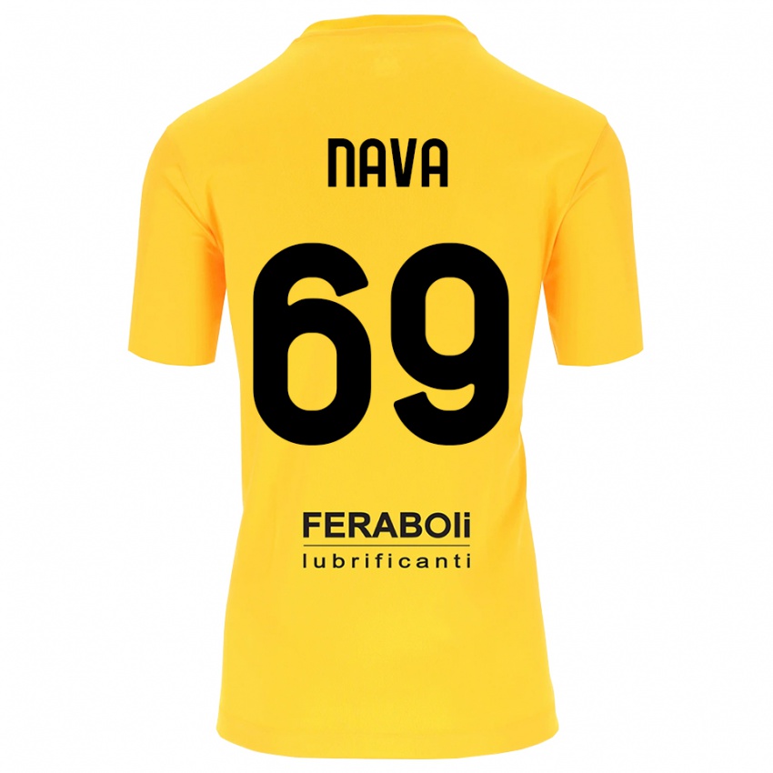 נשים לאפו נאוה #69 שחור צהוב חולצת שוער 2025/26 חולצה קצרה