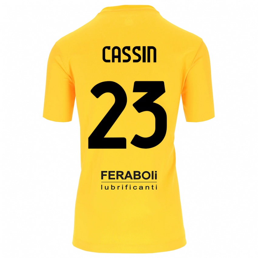 נשים Marco Cassin #23 שחור צהוב חולצת שוער 2025/26 חולצה קצרה