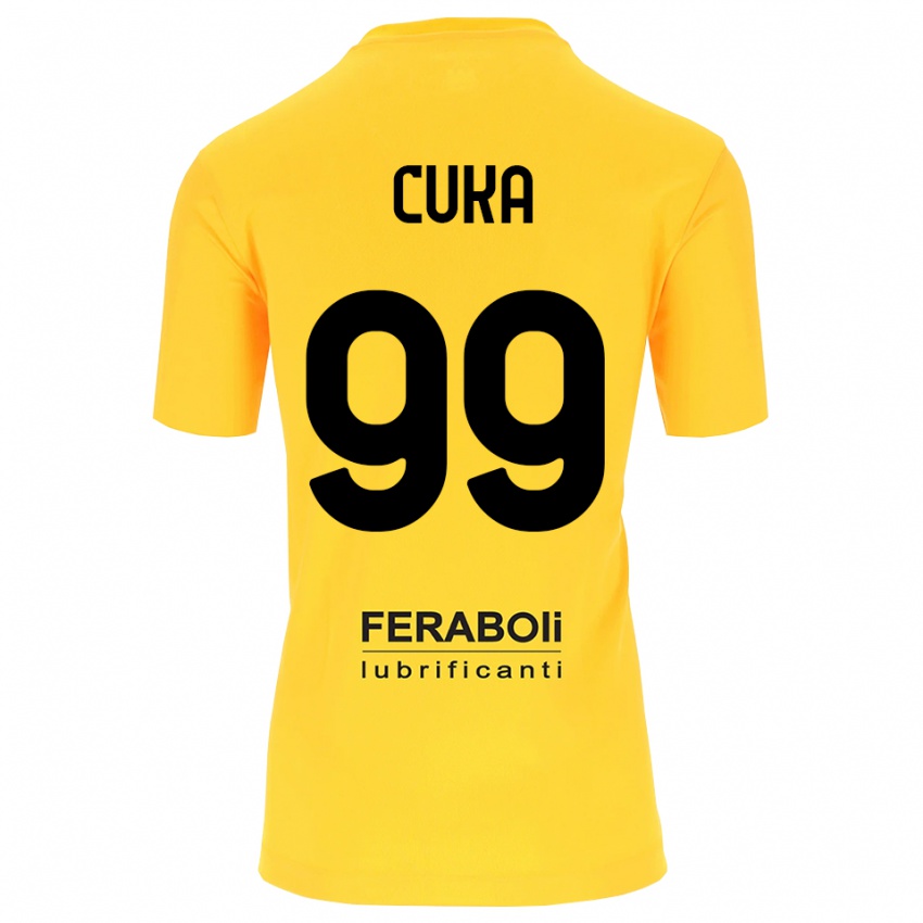 נשים סמואל צוקה #99 שחור צהוב חולצת שוער 2025/26 חולצה קצרה