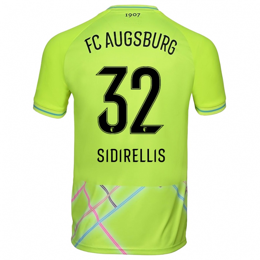 נשים Konstantinos Sidirellis #32 צהוב ירוק שחור חולצת שוער 2025/26 חולצה קצרה