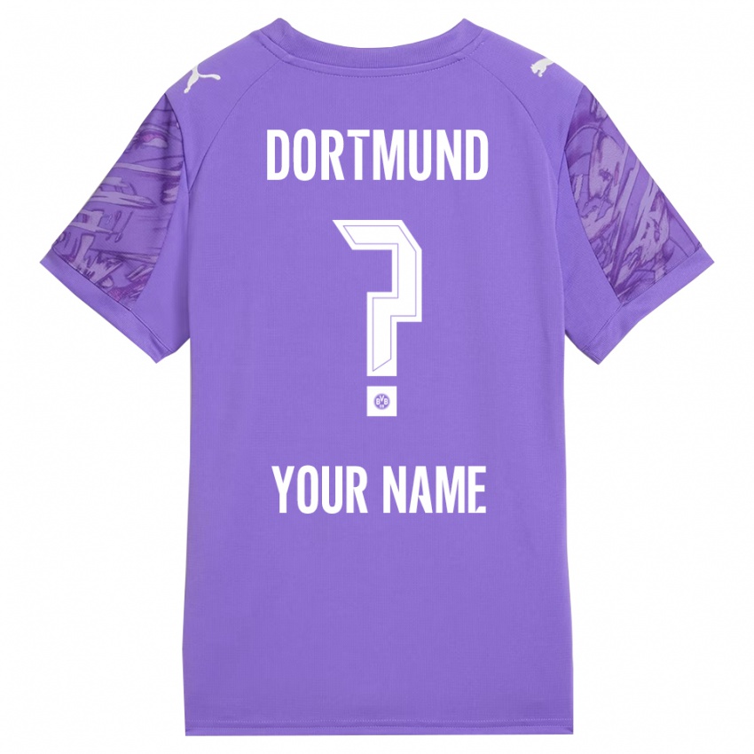 נשים בורוסיה דורטמונד לבן לילך חולצת שוער 2025/26 חולצה קצרה