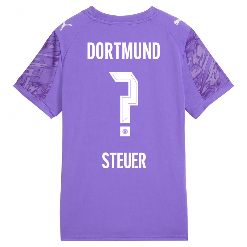 נשים Etienne Steuer #0 לבן לילך חולצת שוער 2025/26 חולצה קצרה