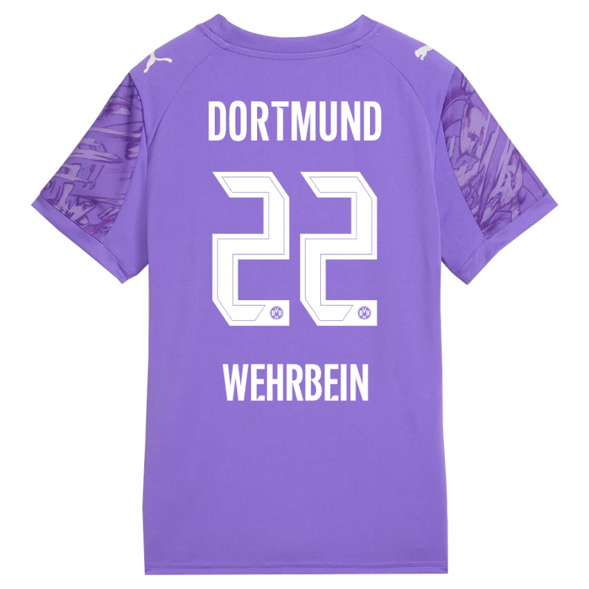 נשים Jan-Mattis Wehrbein #22 לבן לילך חולצת שוער 2025/26 חולצה קצרה