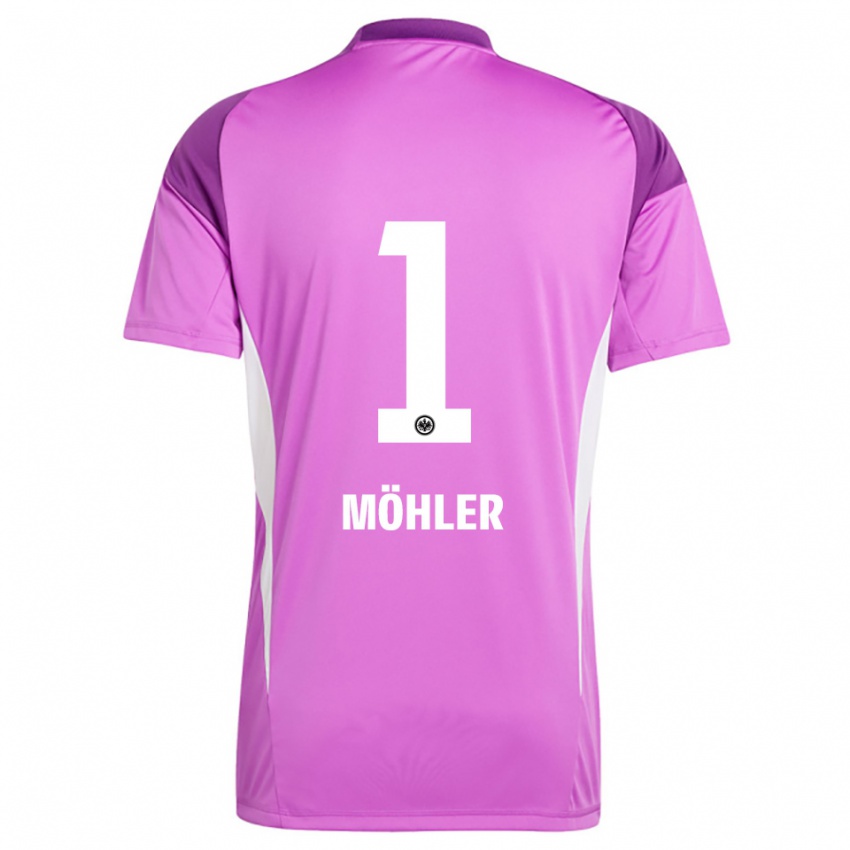 נשים Emil Möhler #1 לבן לילך חולצת שוער 2025/26 חולצה קצרה