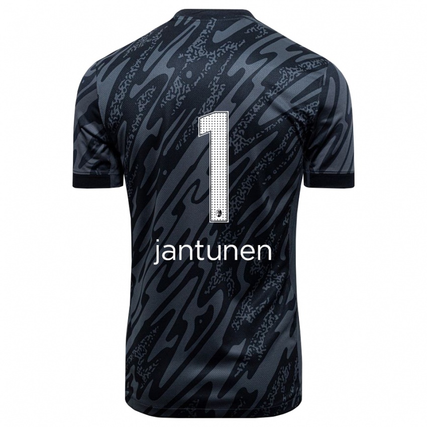 נשים Jaaso Jantunen #1 שחור לבן חולצת שוער 2025/26 חולצה קצרה