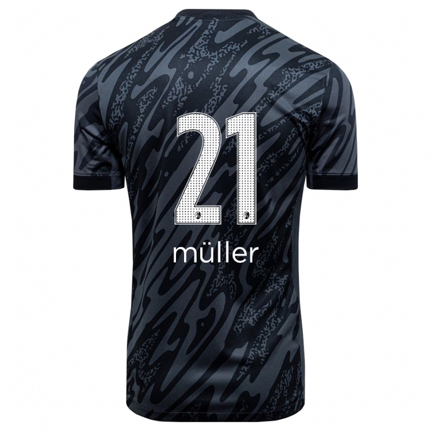 נשים פלוריאן מילר #21 שחור לבן חולצת שוער 2025/26 חולצה קצרה