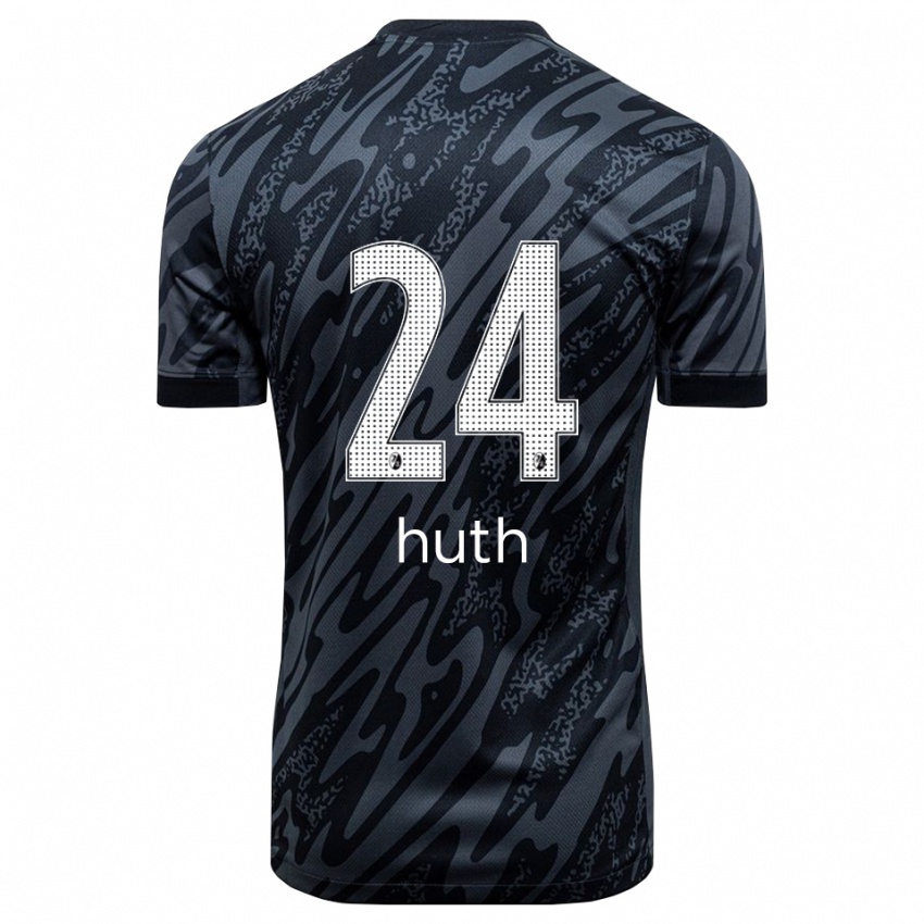 נשים יאניק הות #24 שחור לבן חולצת שוער 2025/26 חולצה קצרה