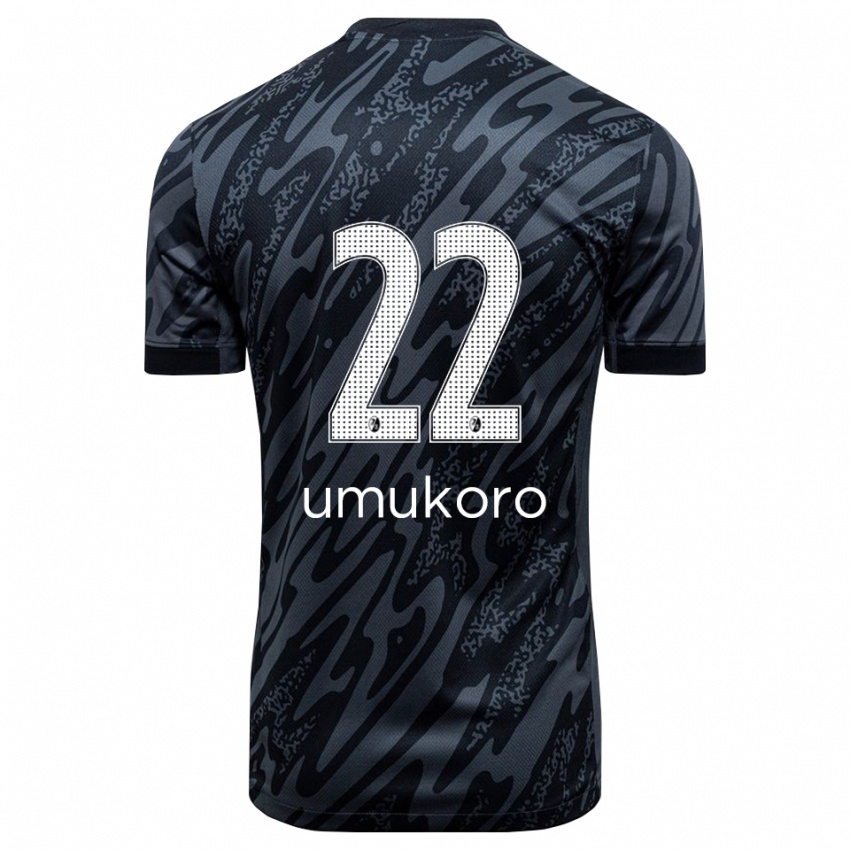 נשים Jayden Umukoro #22 שחור לבן חולצת שוער 2025/26 חולצה קצרה