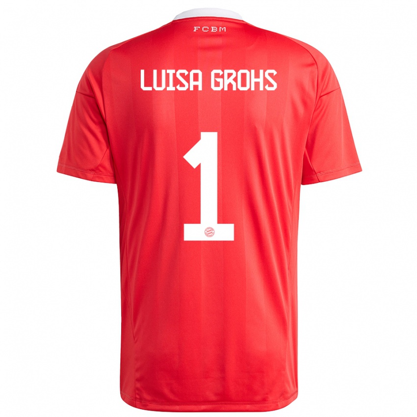 נשים מריה לואיזה גרוס #1 לבן אדום חולצת שוער 2025/26 חולצה קצרה