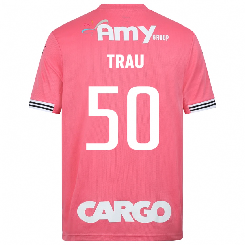 נשים אם טראו #50 לבן ורוד חולצת שוער 2025/26 חולצה קצרה