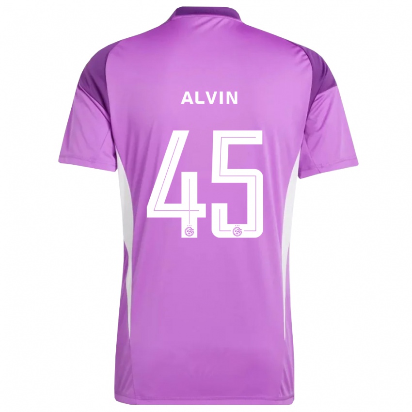 נשים גלן אלווין #45 סגול לילך חולצת שוער 2025/26 חולצה קצרה