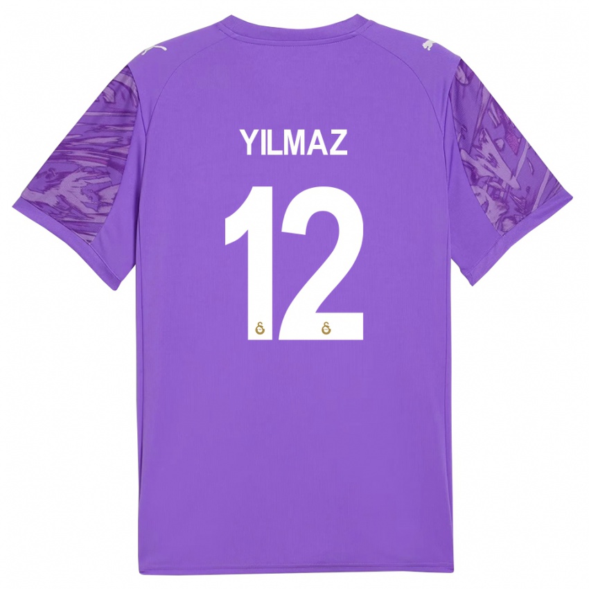 נשים ארדה יאקופ יילמאז #12 לבן סגול חולצת שוער 2025/26 חולצה קצרה