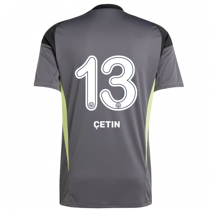 נשים Tarık Çetin #13 שחור אפור עמום חולצת שוער 2025/26 חולצה קצרה