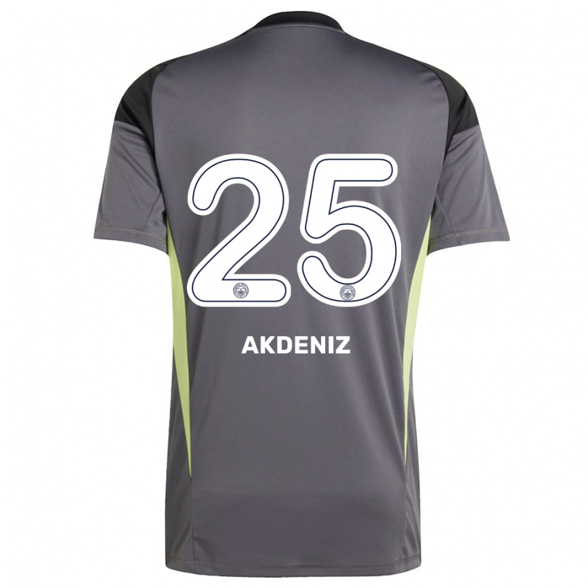 נשים Zeynep Akdeniz #25 שחור אפור עמום חולצת שוער 2025/26 חולצה קצרה