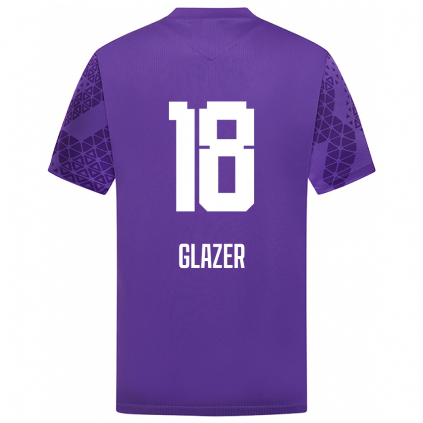 נשים עומרי גלזר #18 לבן אינדיגו חולצת שוער 2025/26 חולצה קצרה