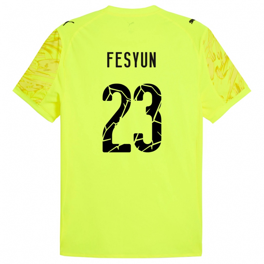 נשים קיריל פסיון #23 ירוק צהוב חולצת שוער 2025/26 חולצה קצרה