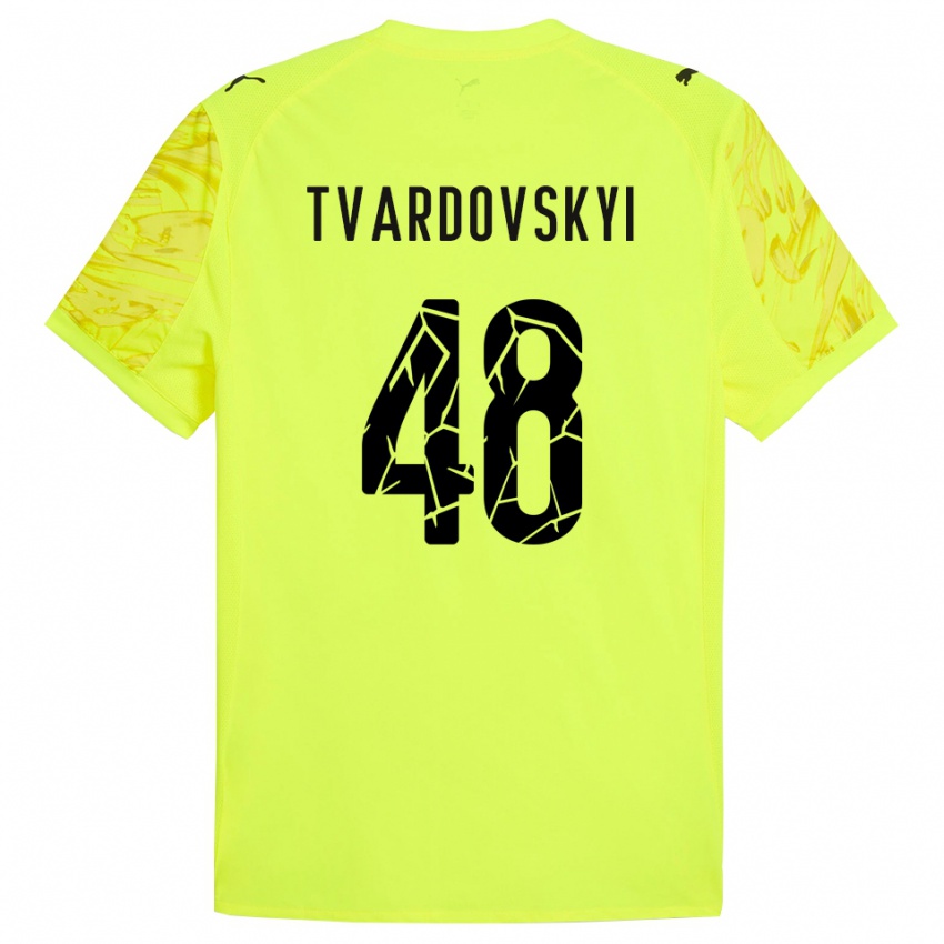 נשים דניס טברדובסקי #48 ירוק צהוב חולצת שוער 2025/26 חולצה קצרה