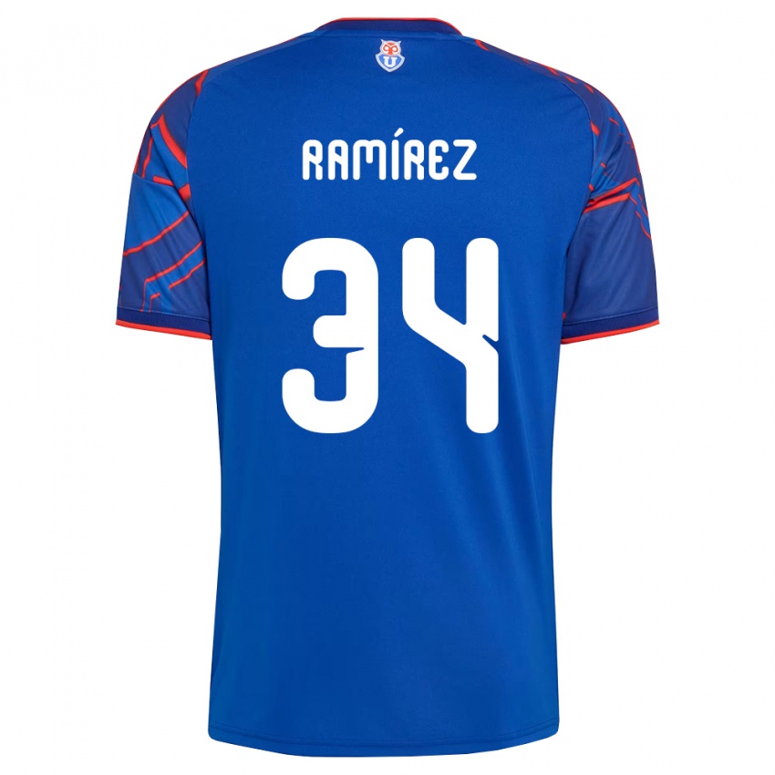 ילדים Vicente Ramírez #34 כחול מלכותי אדום ג'רזי ביתית 2026/27 חולצה קצרה
