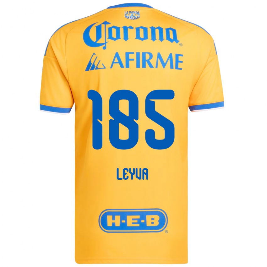 ילדים Jorge Leyva #185 צהוב כחול ג'רזי ביתית 2026/27 חולצה קצרה