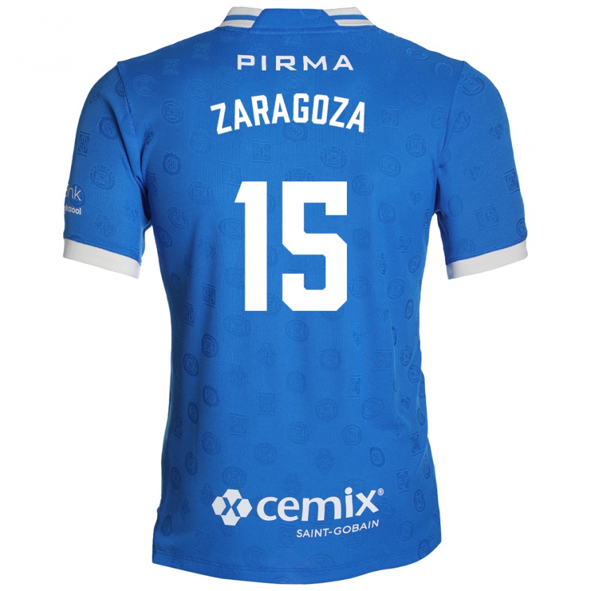 ילדים Nancy Zaragoza #15 כחול לבן אדום ג'רזי ביתית 2026/27 חולצה קצרה