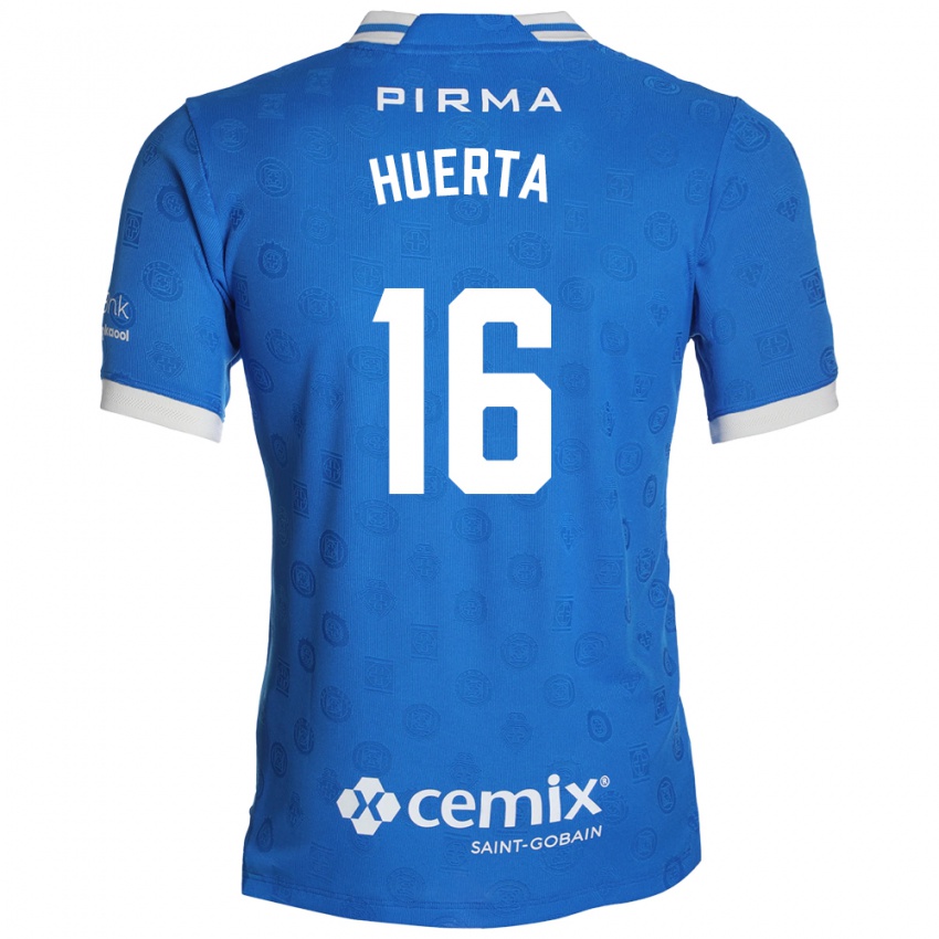 ילדים Ana Gabriela Huerta #16 כחול לבן אדום ג'רזי ביתית 2026/27 חולצה קצרה