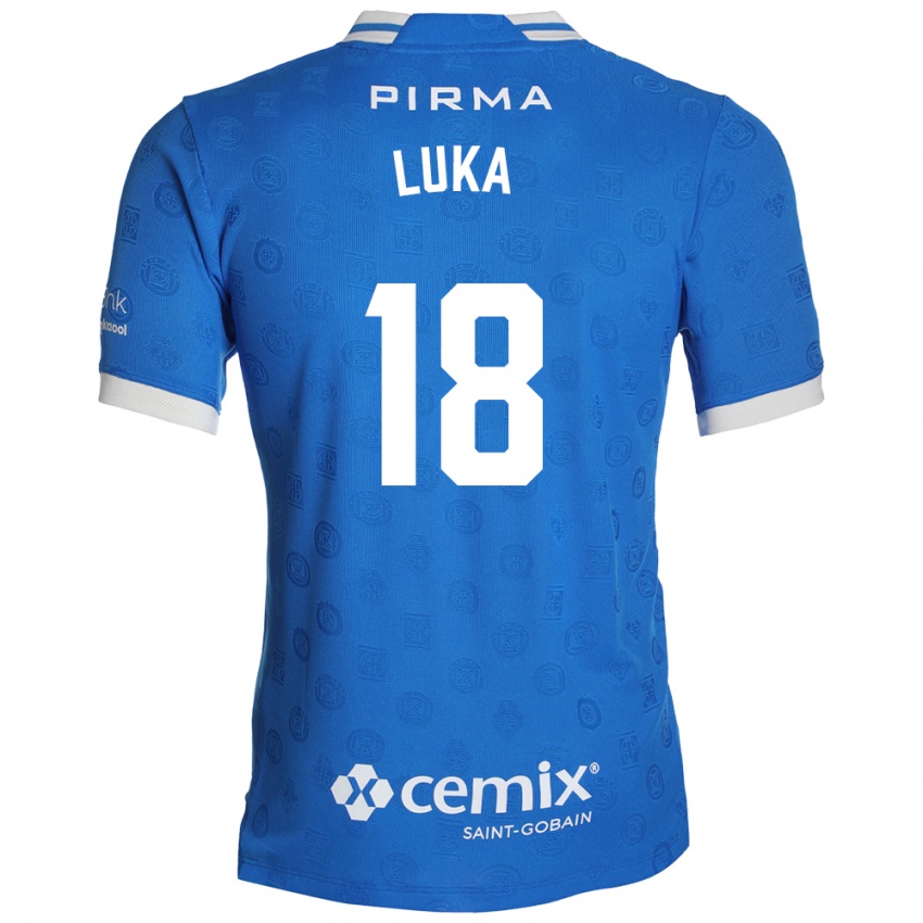 ילדים Luka Romero #18 כחול לבן אדום ג'רזי ביתית 2026/27 חולצה קצרה