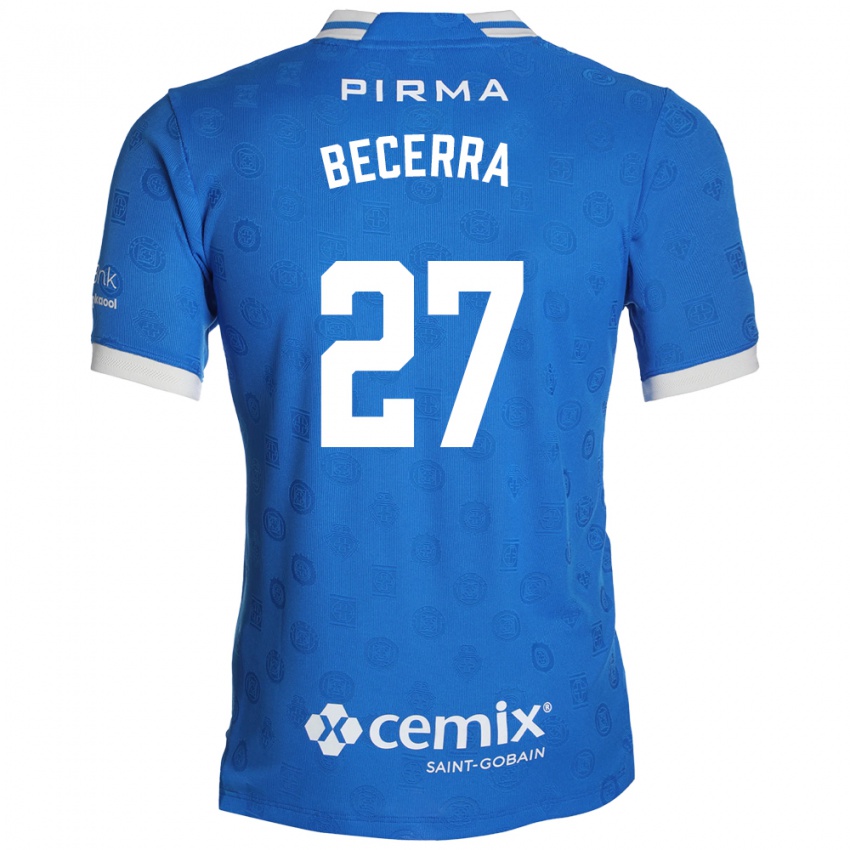 ילדים Ana Becerra #27 כחול לבן אדום ג'רזי ביתית 2026/27 חולצה קצרה