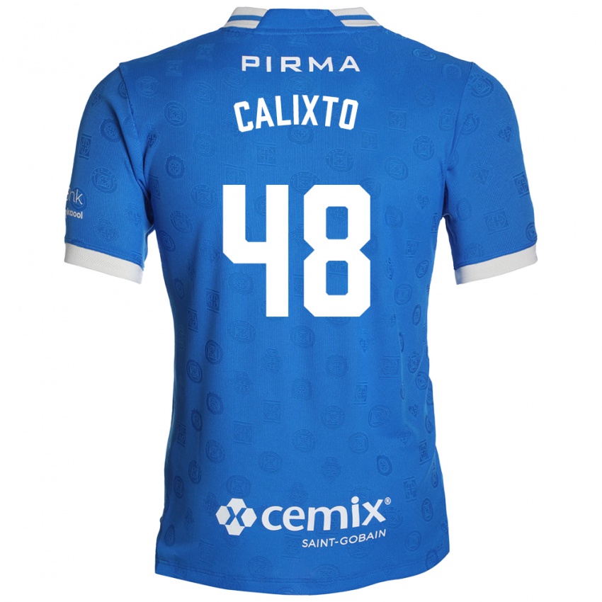 ילדים Nicolás Calixto #48 כחול לבן אדום ג'רזי ביתית 2026/27 חולצה קצרה