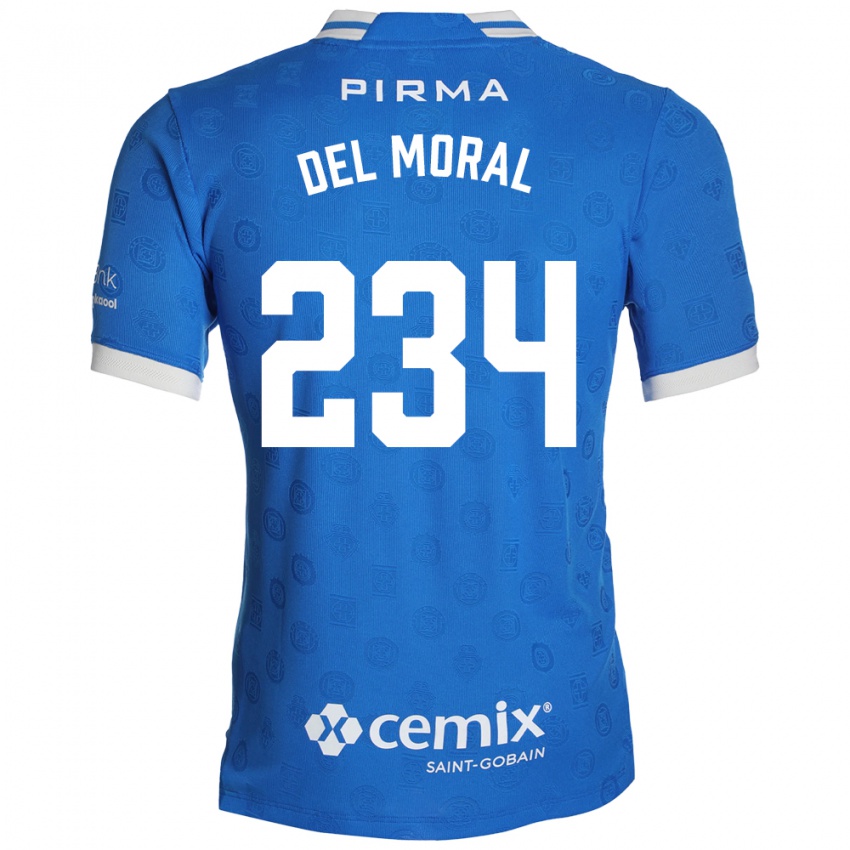 ילדים Matías Del Moral #234 כחול לבן אדום ג'רזי ביתית 2026/27 חולצה קצרה
