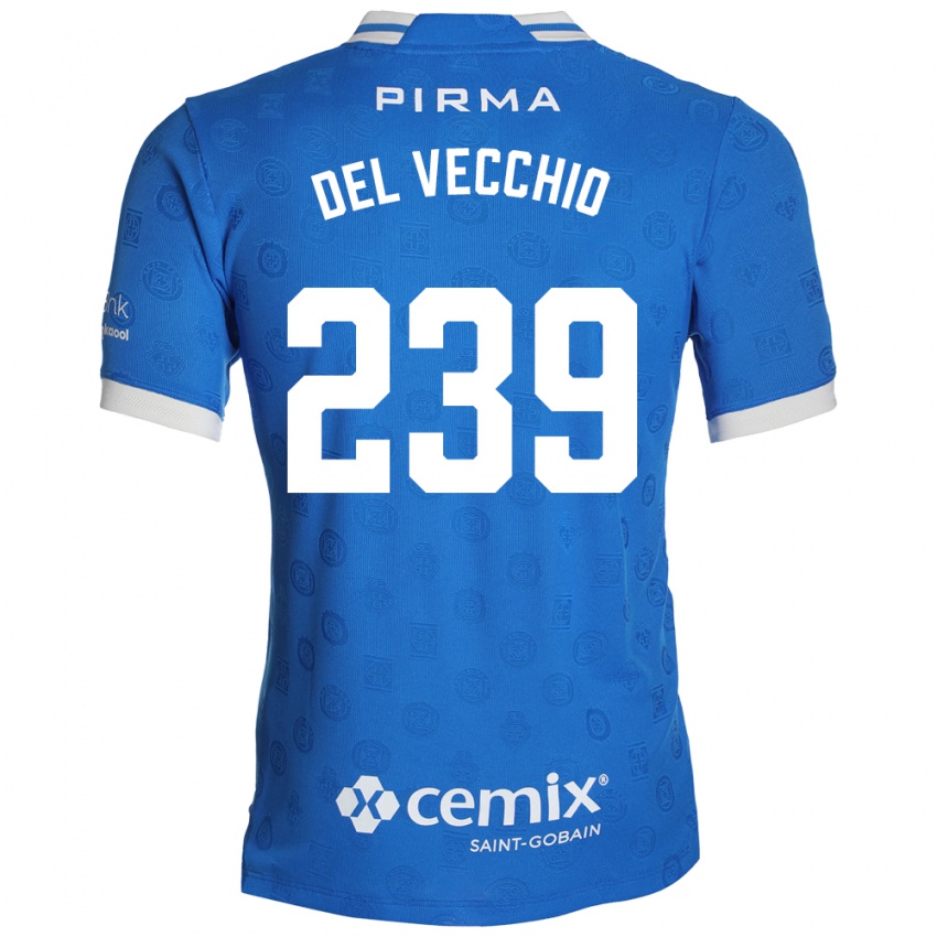 ילדים Michael Del Vecchio #239 כחול לבן אדום ג'רזי ביתית 2026/27 חולצה קצרה