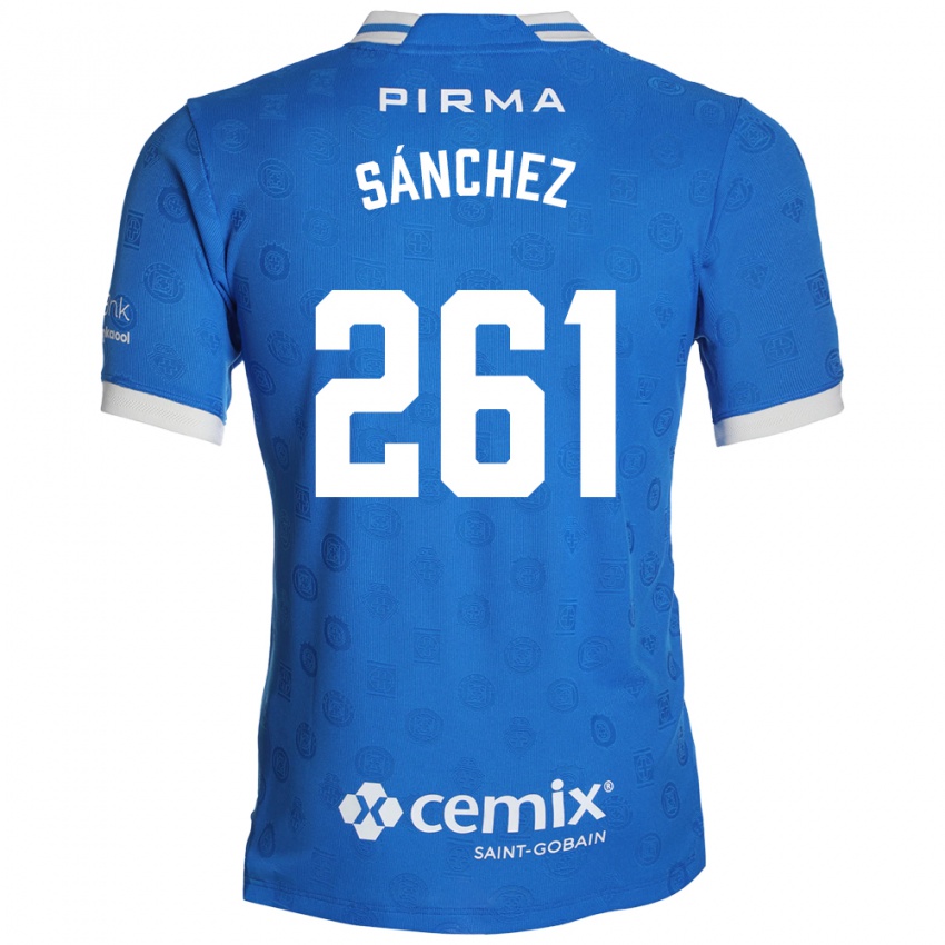 ילדים Paulo Sánchez #261 כחול לבן אדום ג'רזי ביתית 2026/27 חולצה קצרה