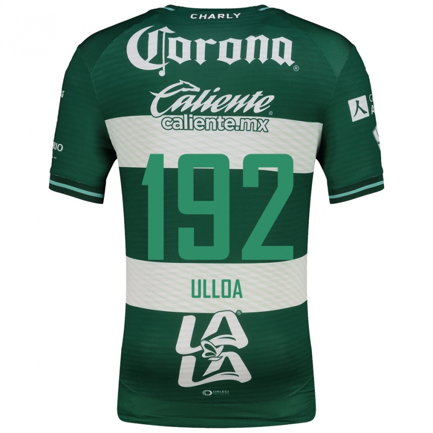 ילדים José Ulloa #192 ירוק לבן ג'רזי ביתית 2026/27 חולצה קצרה