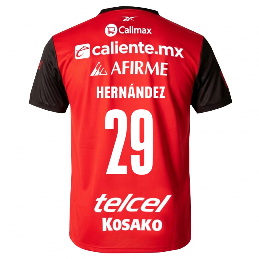 ילדים Salim Hernández #29 שחור אדום ג'רזי ביתית 2026/27 חולצה קצרה