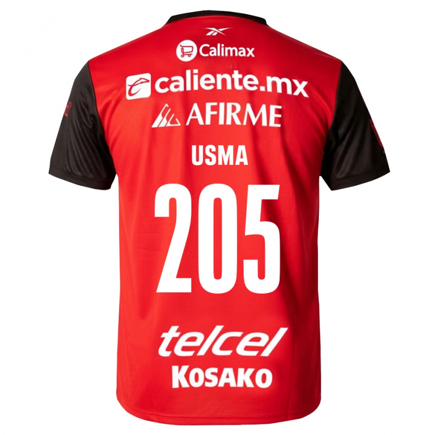 ילדים Juan Usma #205 שחור אדום ג'רזי ביתית 2026/27 חולצה קצרה