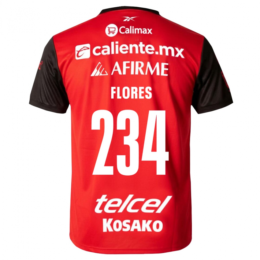ילדים Arath Flores #234 שחור אדום ג'רזי ביתית 2026/27 חולצה קצרה