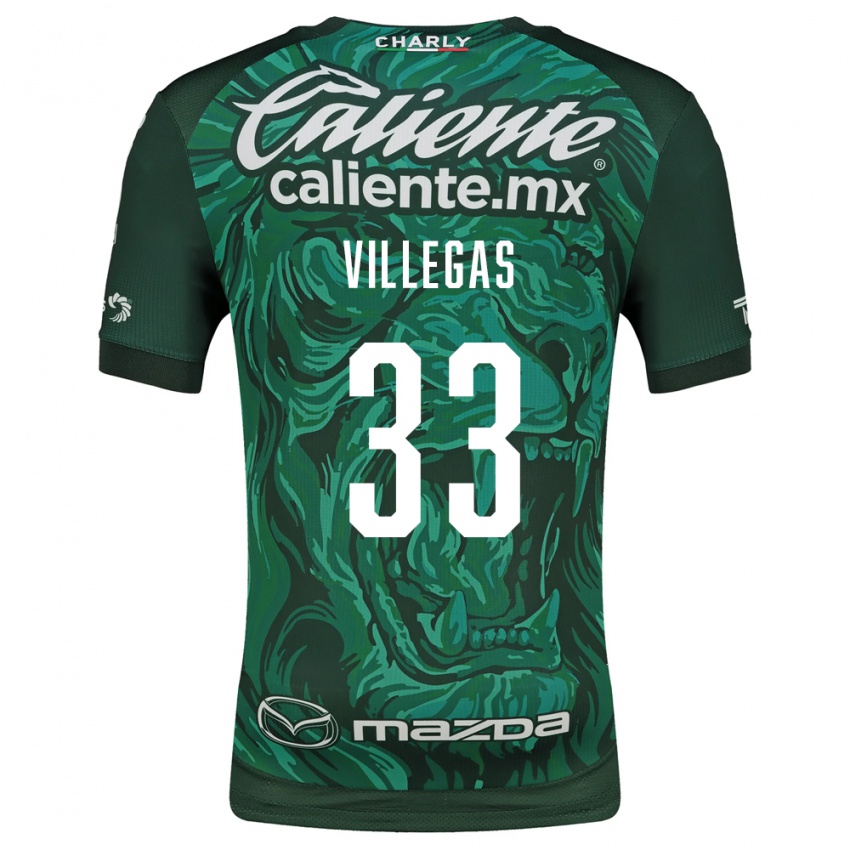 ילדים Abraham Villegas #33 ירוק שחור ג'רזי ביתית 2026/27 חולצה קצרה