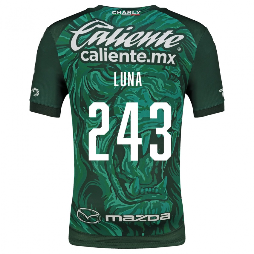 ילדים Sergio Luna #243 ירוק שחור ג'רזי ביתית 2026/27 חולצה קצרה