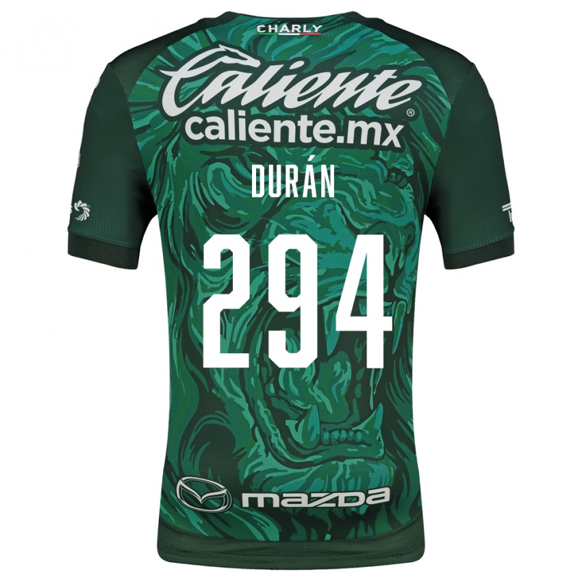 ילדים Diego Durán #294 ירוק שחור ג'רזי ביתית 2026/27 חולצה קצרה
