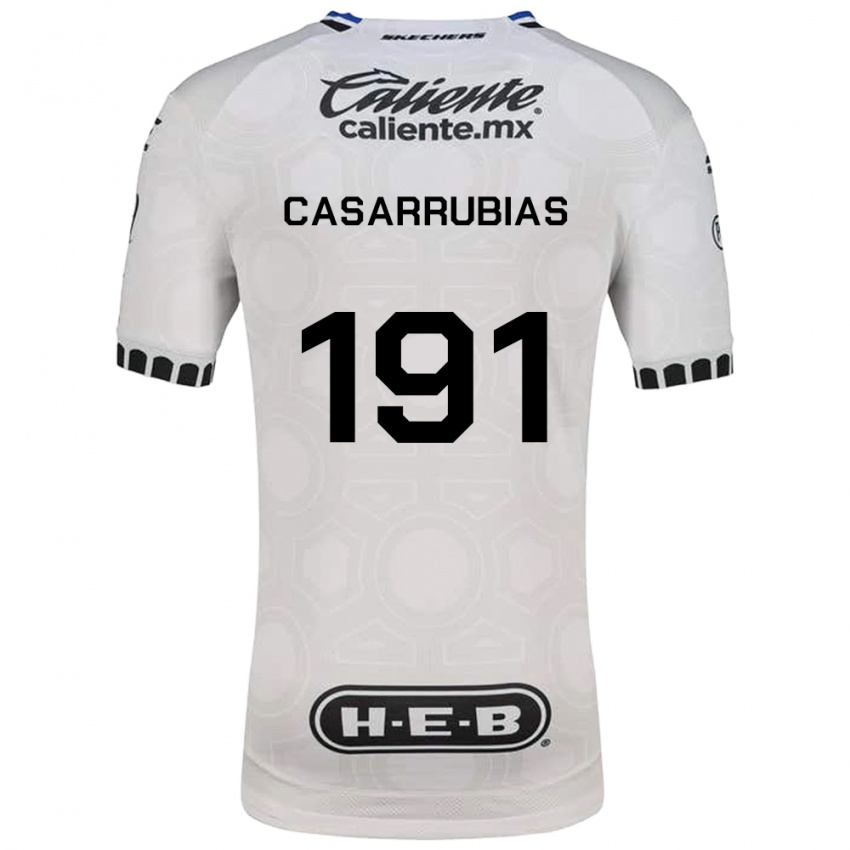 ילדים Aaron Casarrubias #191 לבן שחור כחול ג'רזי ביתית 2026/27 חולצה קצרה