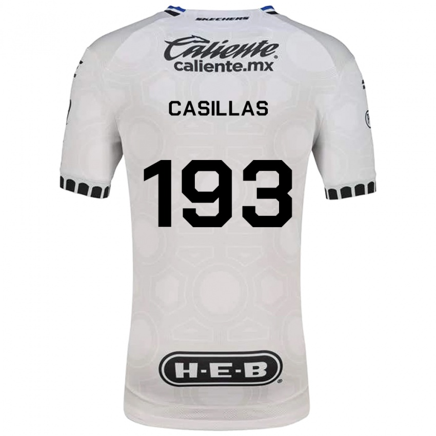 ילדים Mauricio Casillas #193 לבן שחור כחול ג'רזי ביתית 2026/27 חולצה קצרה