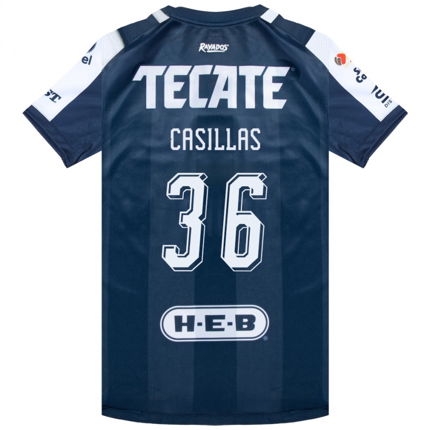 ילדים Javier Casillas #36 כחול דיו לבן אדום ג'רזי ביתית 2026/27 חולצה קצרה