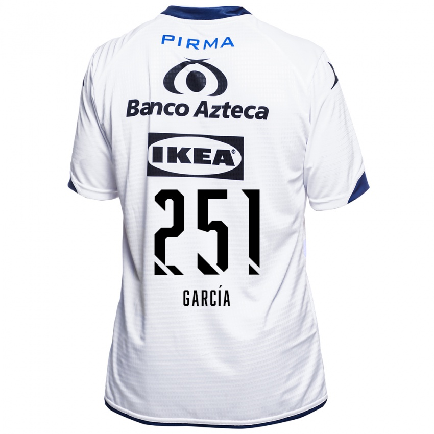 ילדים John García #251 לבן שחור כחול ג'רזי ביתית 2026/27 חולצה קצרה