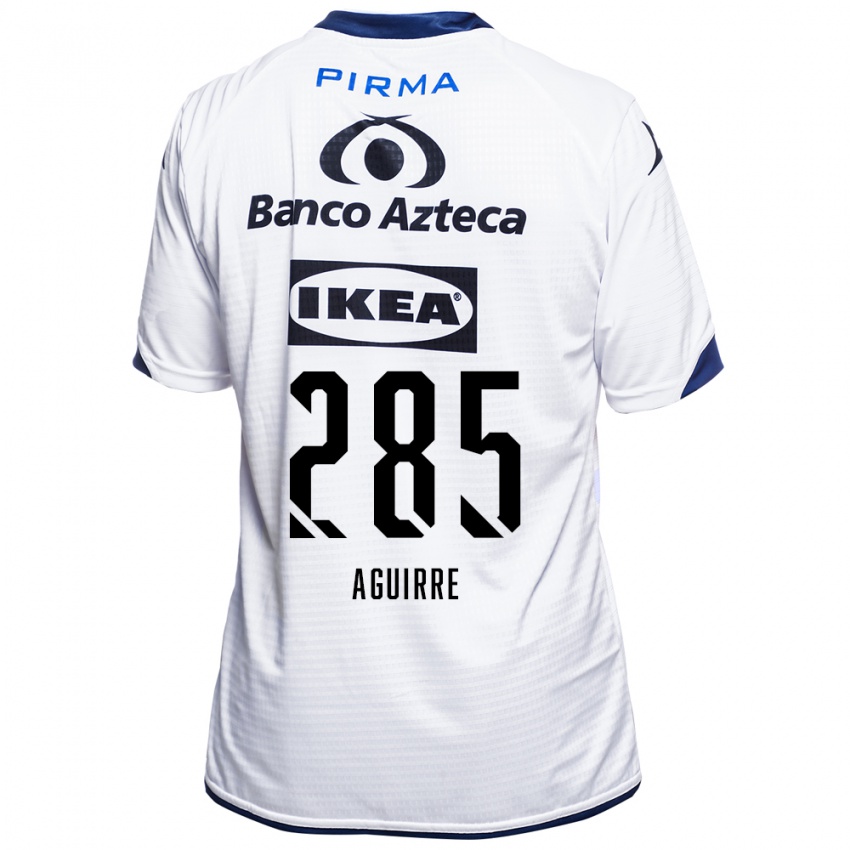 ילדים Juan Aguirre #285 לבן שחור כחול ג'רזי ביתית 2026/27 חולצה קצרה