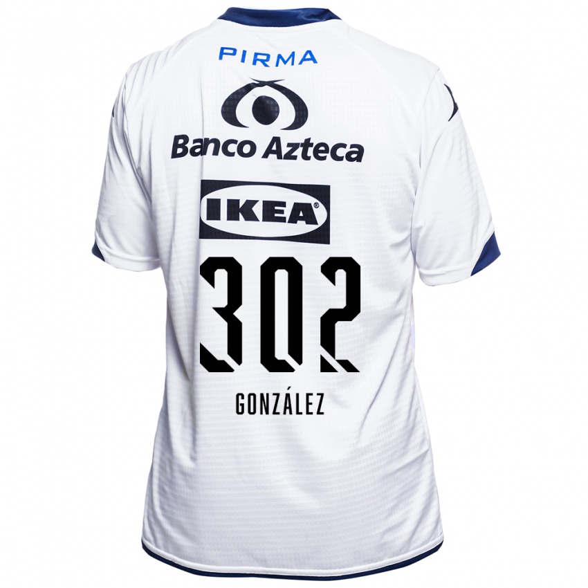 ילדים Mateo González #302 לבן שחור כחול ג'רזי ביתית 2026/27 חולצה קצרה